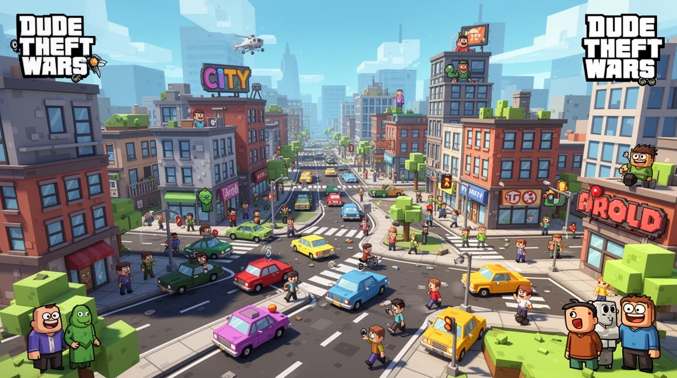 Exciting Features of Dude Theft Wars Mod APK open world